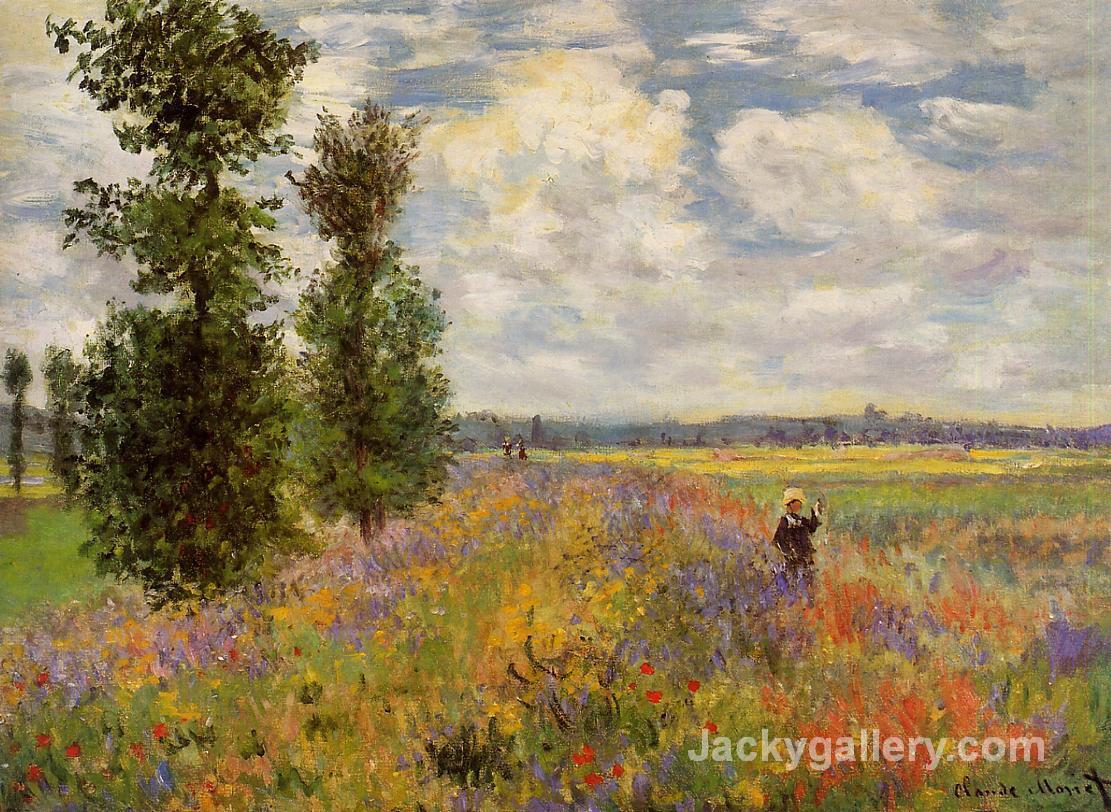 Poppy Field, Argenteuil by Claude Monet paintings reproduction